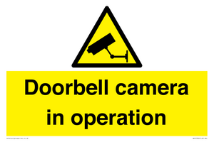 Doorbell camera in operation